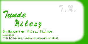 tunde milesz business card